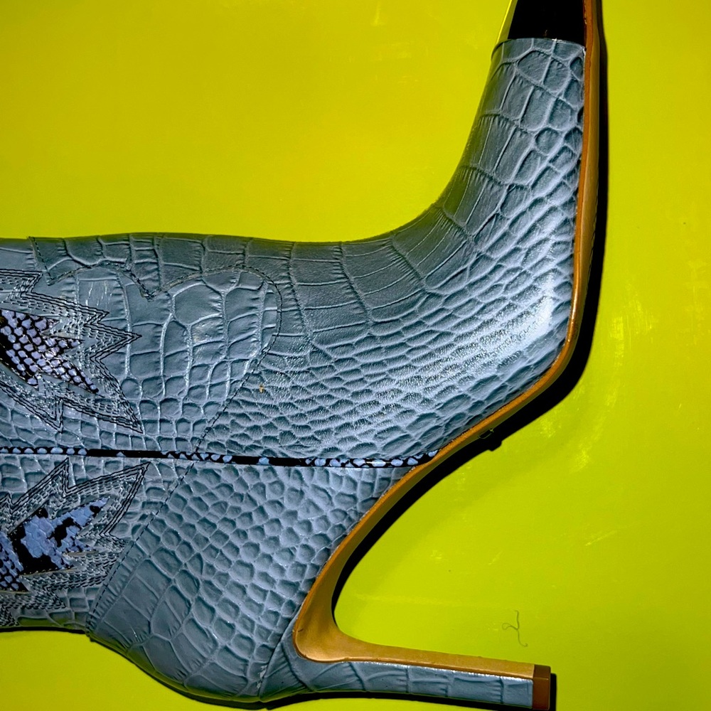 Gianni Bini Katyanna Croc Embossed Over-the-Knee Western Dress Boots